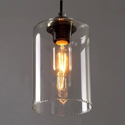 Retro 5 Light LED Multi Light Pendant with Cylindrical Shade