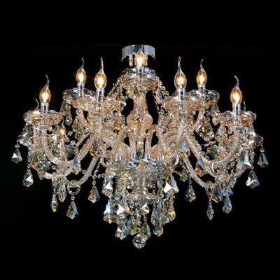 Elegant and Romantic 15-Light Large Dining Room Luxurious Chandelier Lights
