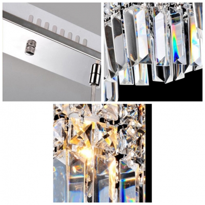 Eye-catching Three Light Multi-Light Pendant Adorned with Beautiful Crystal Beads and Delicate  Square Base