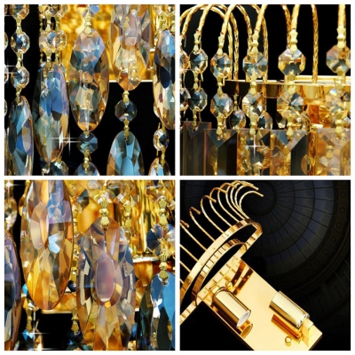 Give Your Wall Decor a Boost with Sparkling Gold Finish Crystal Wall Sconce