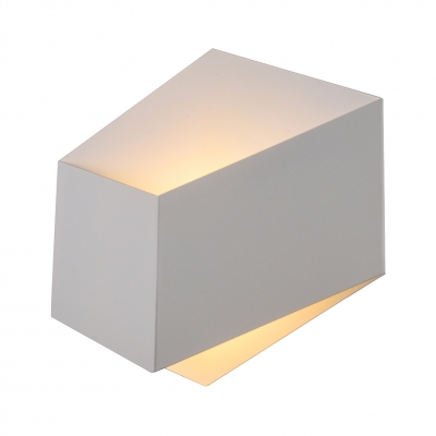 Designer Mini LED Wall Light in Brilliant Design Soft And Chic White Metal Square Wall Sconce for Living Room Gallery Besides