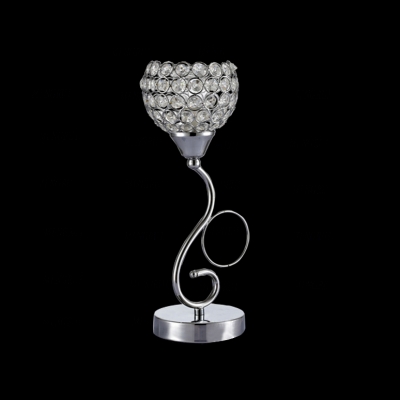Table Lamp Accented with Hand-cut Crystal Creates Additional Facets forLight to Bounce Around the Room