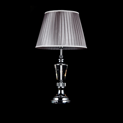 Table Lamp with Clear Crystal and Chrome Finish Makes Classic Urn Style Lamp