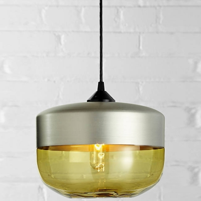 Tank Shade Champagne Socket Industrial Colored Pendant Light