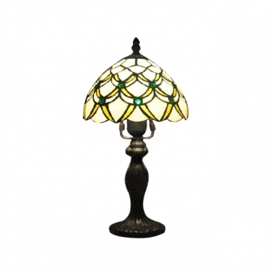 Tiffany Art Glass Inspired Style Table Lamp in Insect Pattern