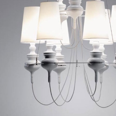 Empire Shaded Designer Chandelier Light 29.5“Wide 6-Light