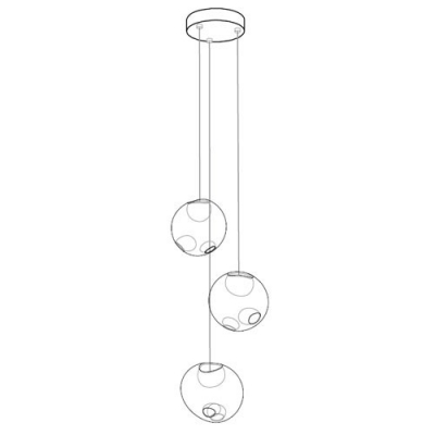 Cluster Inner Glass Ball Multi-Light Pendant 3-Light