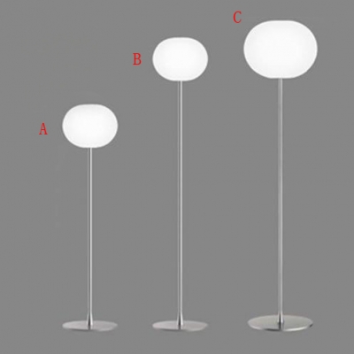 62.9”Height Metal Base and Cream Glass Shaded Designer Floor Lamp