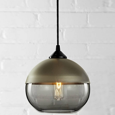 Champagne Socket Bowl Shade Colored Industrial  Pendant Light
