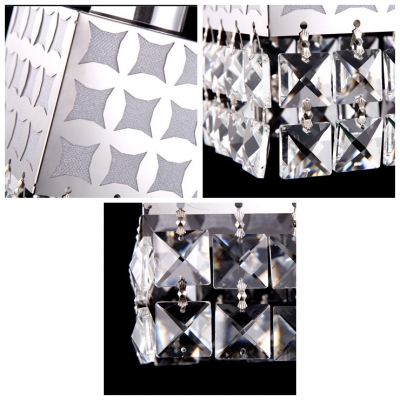 Contemporary and Bold Faceted Crystal Falling Elegant Multi-Light Pendant Light with 3-Light