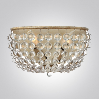Illuminate Your Decor with Wall Sconce Adorned with Shining Clear Crystal Beads
