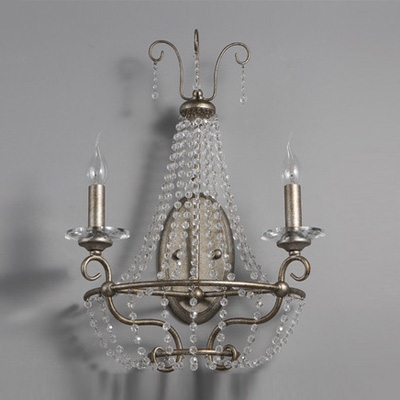 Magnificently Stunning Wall Sconce Features Clear Crystal Beads and Chrome Finish