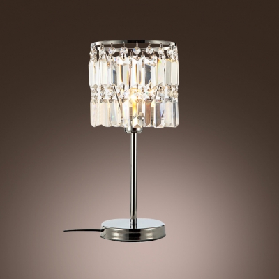 Modern Splendid Table Lamp Design with Charm and Square Crystal Detail