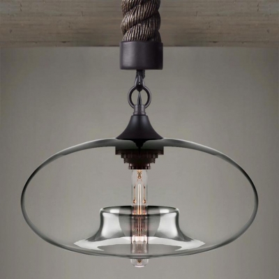 Rope Chain Industrial Colored LOFT Glass Chandelier Pendant