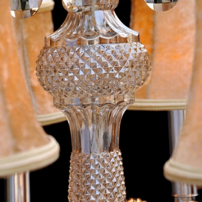 Shine Plenty of Sparkle Champagne Crystal Chandelier Light for Bedroom