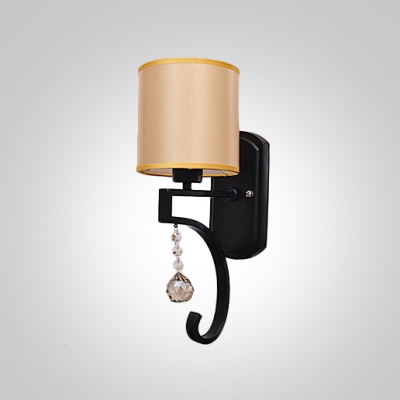 Sophisticated Wall Sconce Features Beautiful Crystal Droplet and Delicate Iron Frame