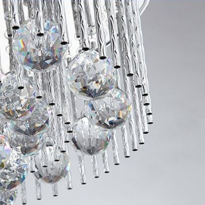 Splendid Design Chrome Finished Canopy and Clear Crystal Balls Accents 19.6
