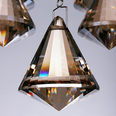 Warm and Gorgeous Amber Crystal Diamonds Suspended and Chrome Finished Flush Mount