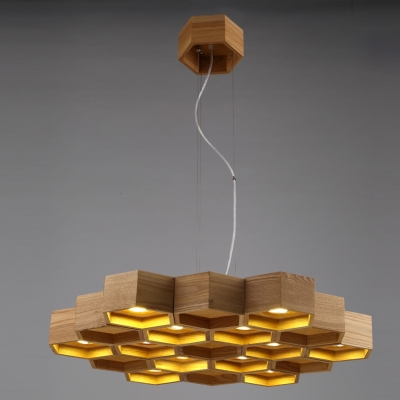 29.5”Wide 12-Light Large Honeycomb Shaped Designer Pendant Light