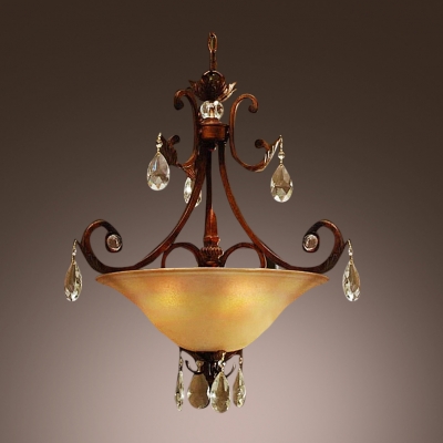 Beautiful Brass Finish Paired With Warm Glow of Glass Pendant Chandelier Offers Breathtaking Addition to Your Decor