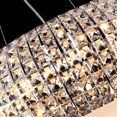 Brilliant Design Round Crystal Large Pendant Lights Embedded by Glittering Crystal Beads
