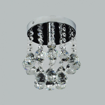 Clear Crystal Balls Falling Round Foyer Small 7