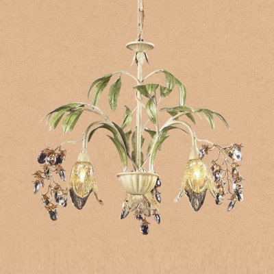 Colorful Pink and Soft Green Chandelier Add Style and Shine to Your Home