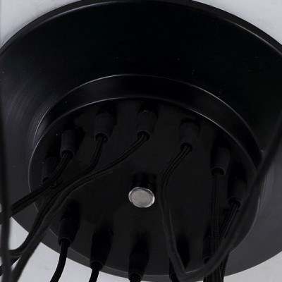 Spider 14 Light Pendant in Black Finished Edison Bulb LED Industrial Metal Pendant Light for Living Room Restaurant