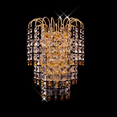 Give Your Wall Decor a Boost with Elegant Gold Finish Crystal Wall Sconce