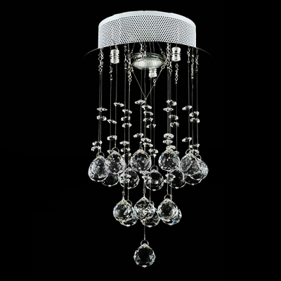 Glittering Crystal Globes Suspended 14.9