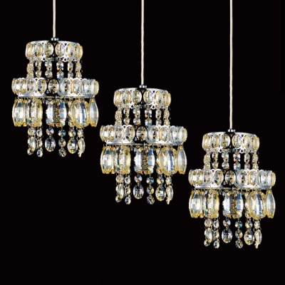 Grand Multi-Light Pendant Completed with Luxury Strands of Crystal Beads Made Welcomed Addition to Your Home Decoe
