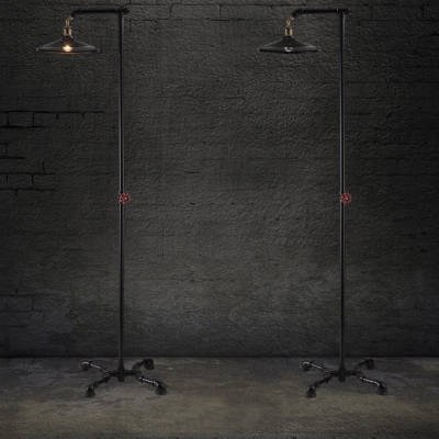 LOFT Retro Black Finished Industrial LED Floor Lamp