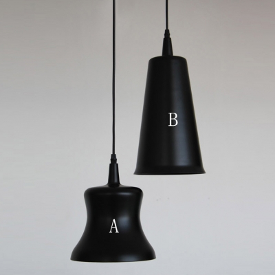 Black Finished Wrought Iron Designer Mini Pendant Light