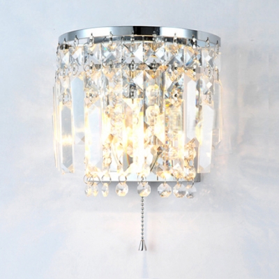 Bring Contemporary Style and Chic Lighting to Your Decor with Gorgeous Clear Crystal Wall Sconce