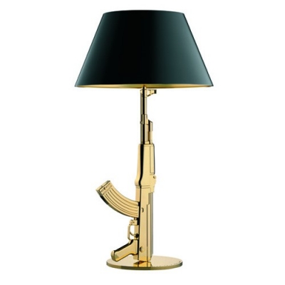 Charming 36.2”High Gun Designer Table Lamp with Brilliant Hardback Shade