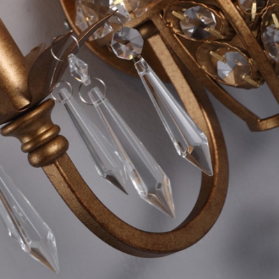 Charming Two Light Crystal Wall Sconce with Intricate Decorative Details