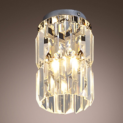 Delicate Crystal and Chrome Finish Complete Magnificent Semi-flushmount Ceiling Light