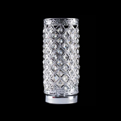 Delicate Metal Frame inset Crystal Beads Add Elegance and Charm to Gorgeous Table Lamp