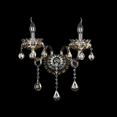 Luxury Elegant Crystal Wall Light Fixture Offers Delicate Plate and Glamourous Embelishment