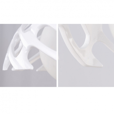 Modern Resin Carving White Inner Glass Shade Pendant