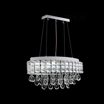 Stunning Pendant Features Clear Crystals and Polished Chrome Frame Offers Cool Collected Look