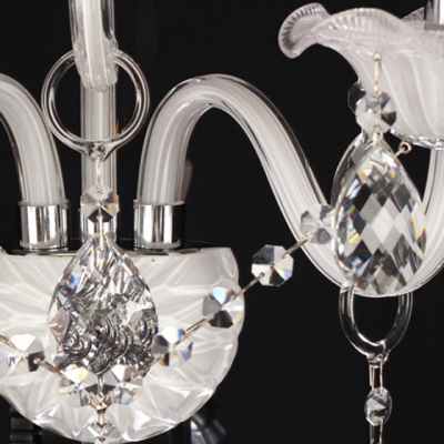 Two Candle-style Light  Wall Sconce Features Graceful Curving Crystal Arms