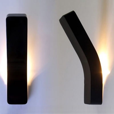 High Bright Bend Wall Light 13.7” High 5W Vertical Linear LED Sconces in Black/White for Led Directional Light for Bedroom Hallway Hotel Room Cafe