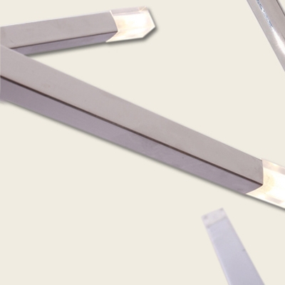 Chrome Bar LED Modern 10-light Flush Mount Ceiling Light