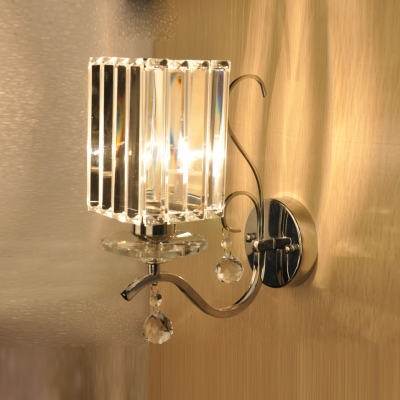 Crystal Glass and Contemporary Look of  Dazzling Wall Sconce Add Elegance to Any Area.