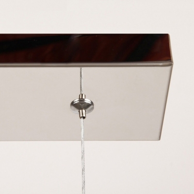 Distinctive Suspension Style Ceiling Light Features Strands of Clear Crystal Beads