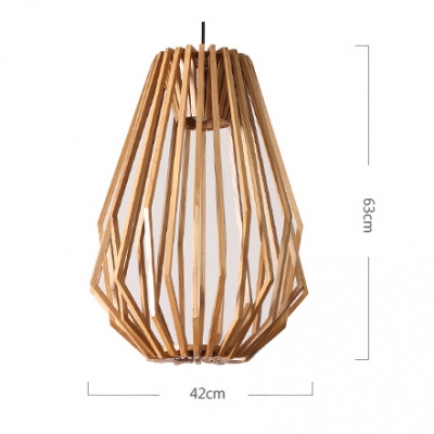 Exquisite Wooden Basket Design Modern Large Designer Pendant Light