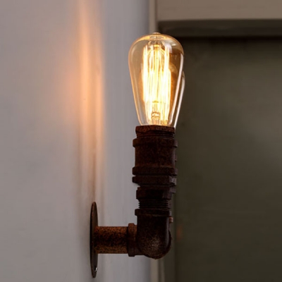 Industrial Design Warehouse LED Wall Light in Rust Finish