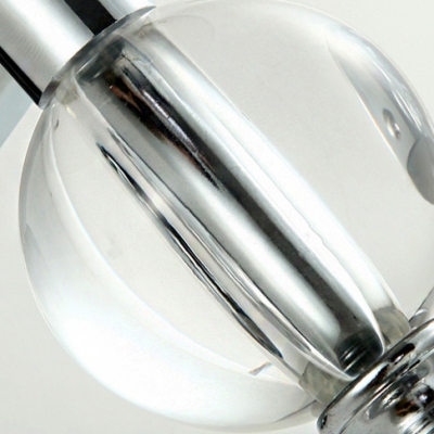 Sleek Sophisticated Wall Sconce Features Black Paper Shade and String of Crystal Balls