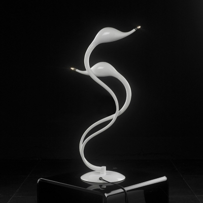 Two-light Whimsical Design Graceful LED Swan Table Accent Lamp